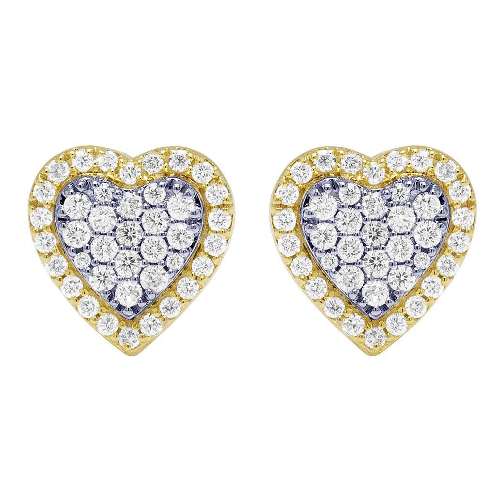 Round Diamond Heart Earrings – 3.5 CTW