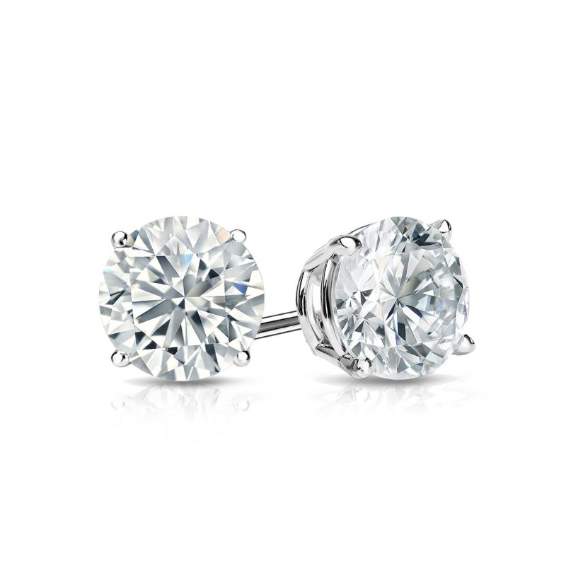 2.00 Tcw IGI Certified Round Diamond Stud Earring