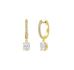 Oval Diamond Earrings – 2.6 CTW