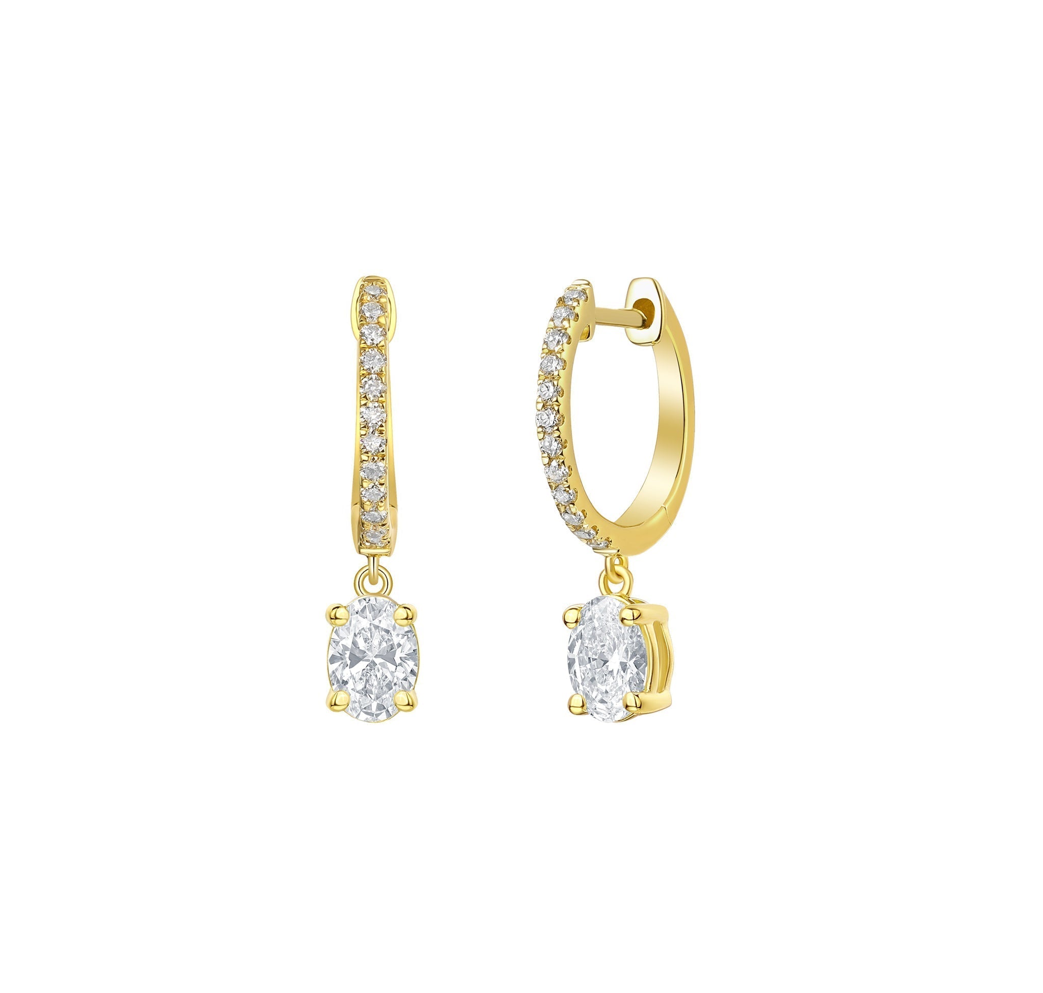 Oval Diamond Earrings – 2.6 CTW