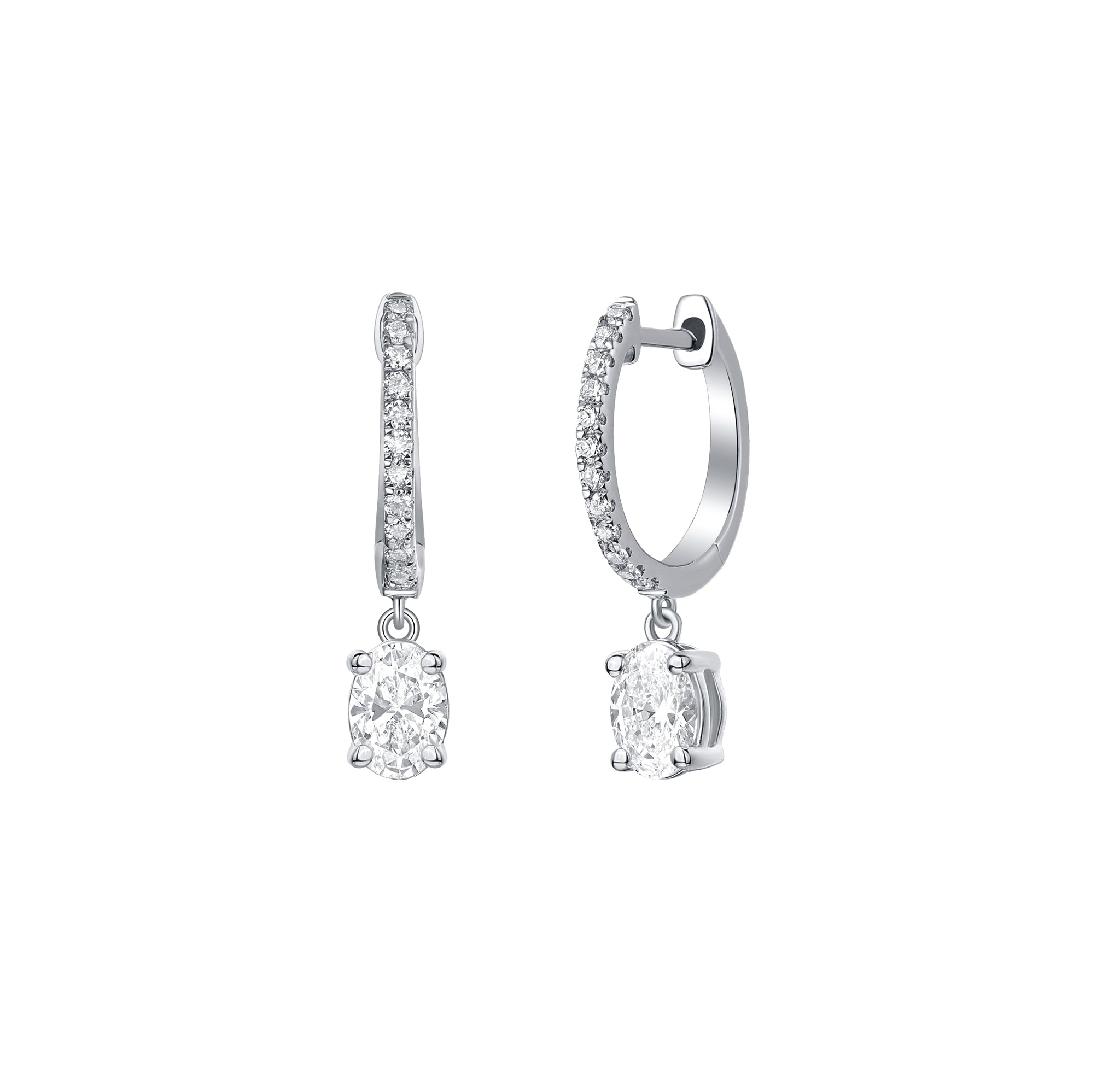 Oval Diamond Earrings – 2.6 CTW