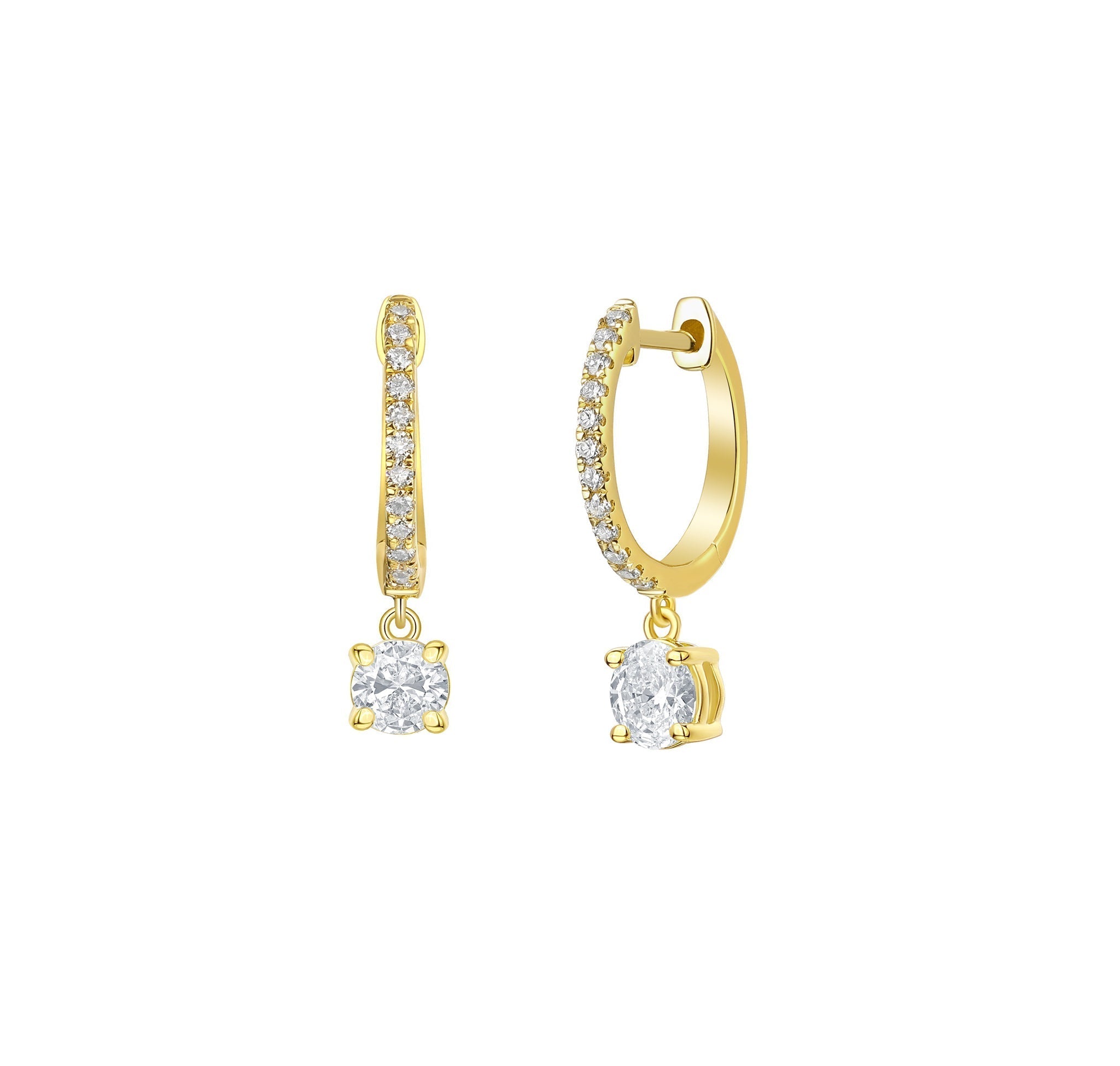 Round Hoop Earrings – 2.5 CTW