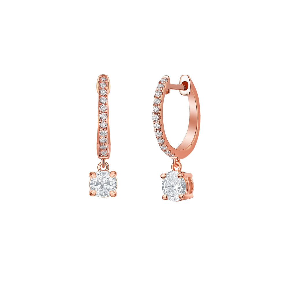 Round Hoop Earrings – 2.5 CTW