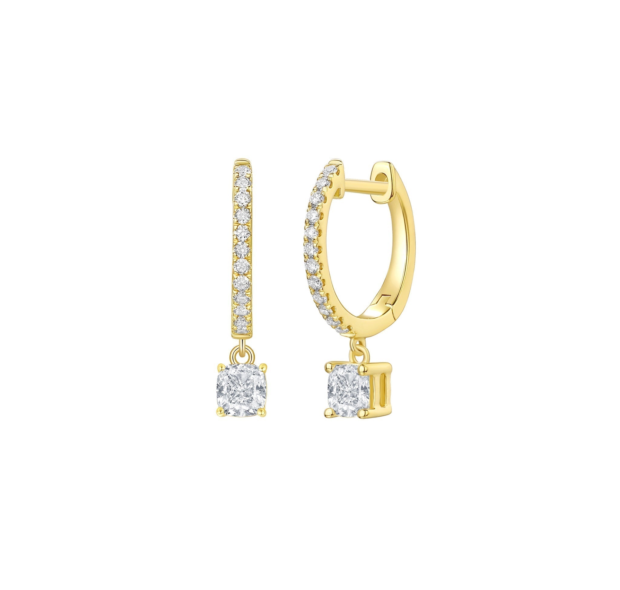 Cushion Diamond Earrings – 2.6 CTW