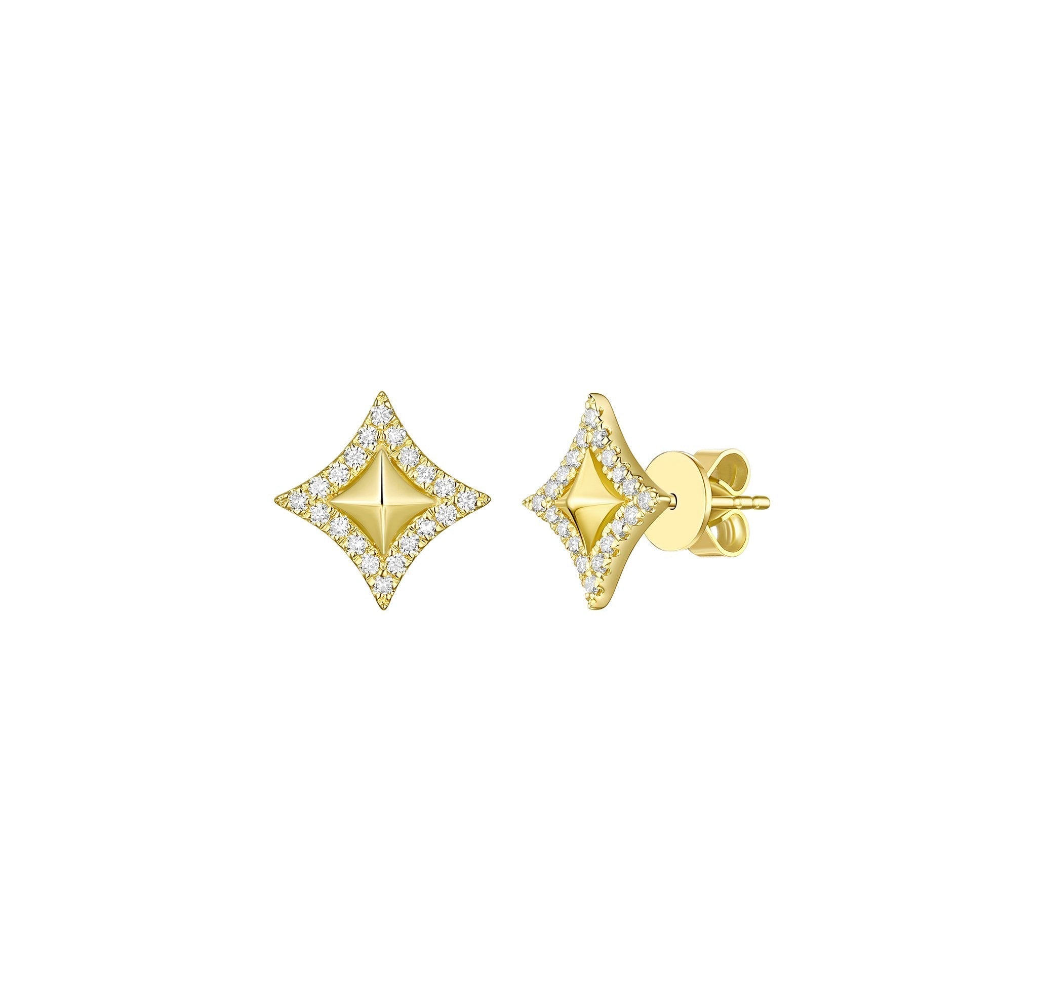 Round Diamond Fancy Stud Earring