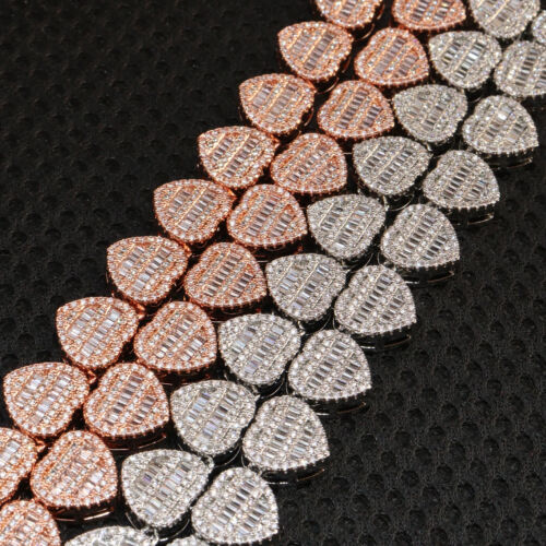 10MM Heart Baguette Diamond Tennis Chain