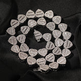 10MM Heart Baguette Diamond Necklace