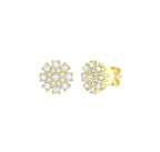 Diamond Cluster Earrings 
– 1.7 CTW