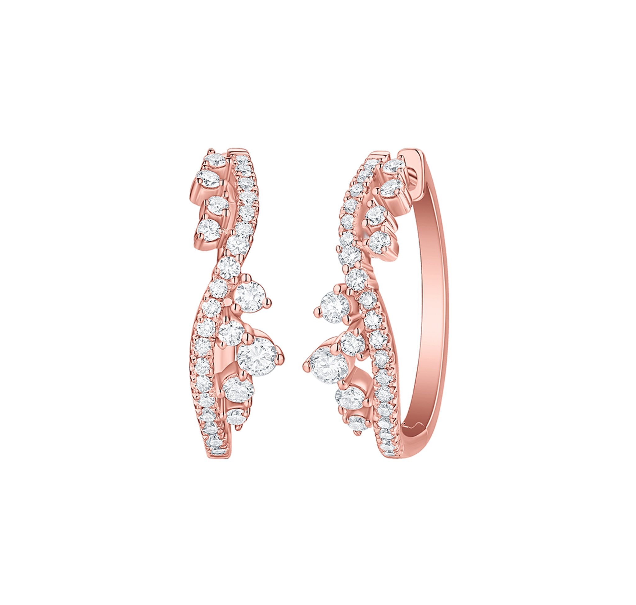 Gold Hoop Earrings – 1.7 CTW