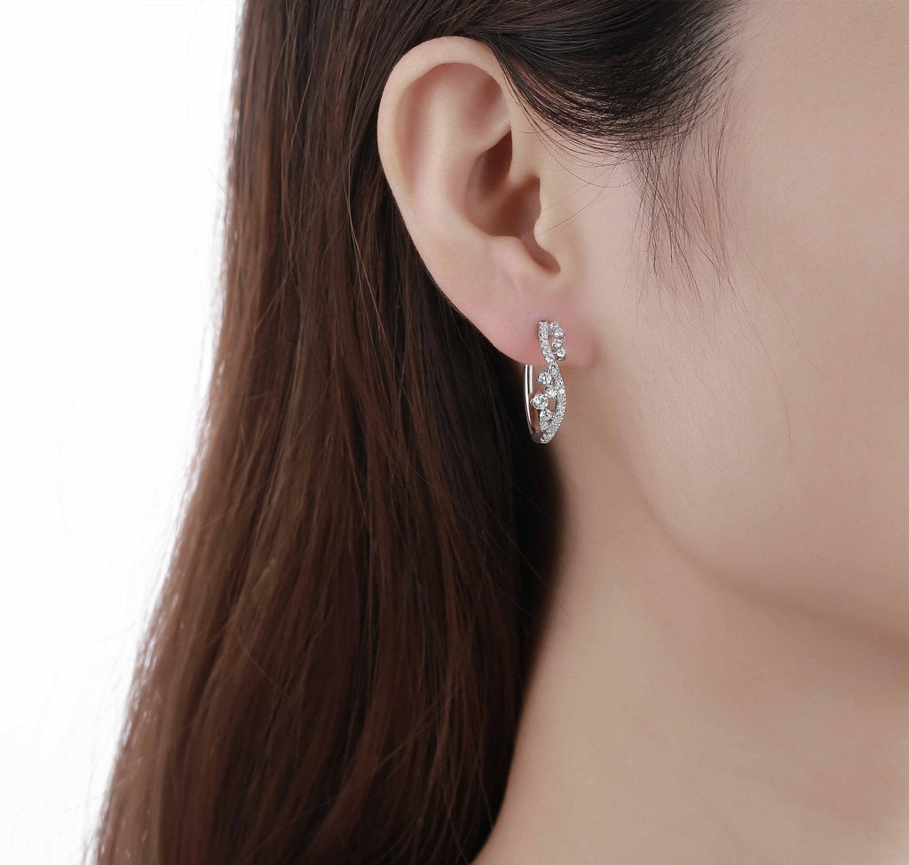 Gold Hoop Earrings – 1.7 CTW