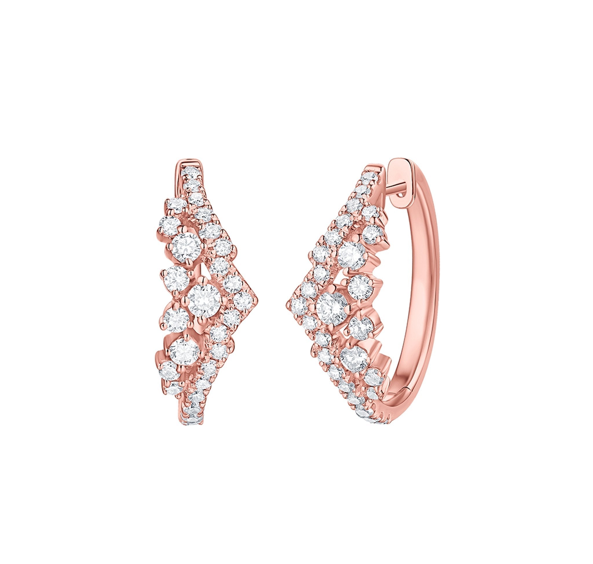Gold Hoop Earrings – 1.9 CTW