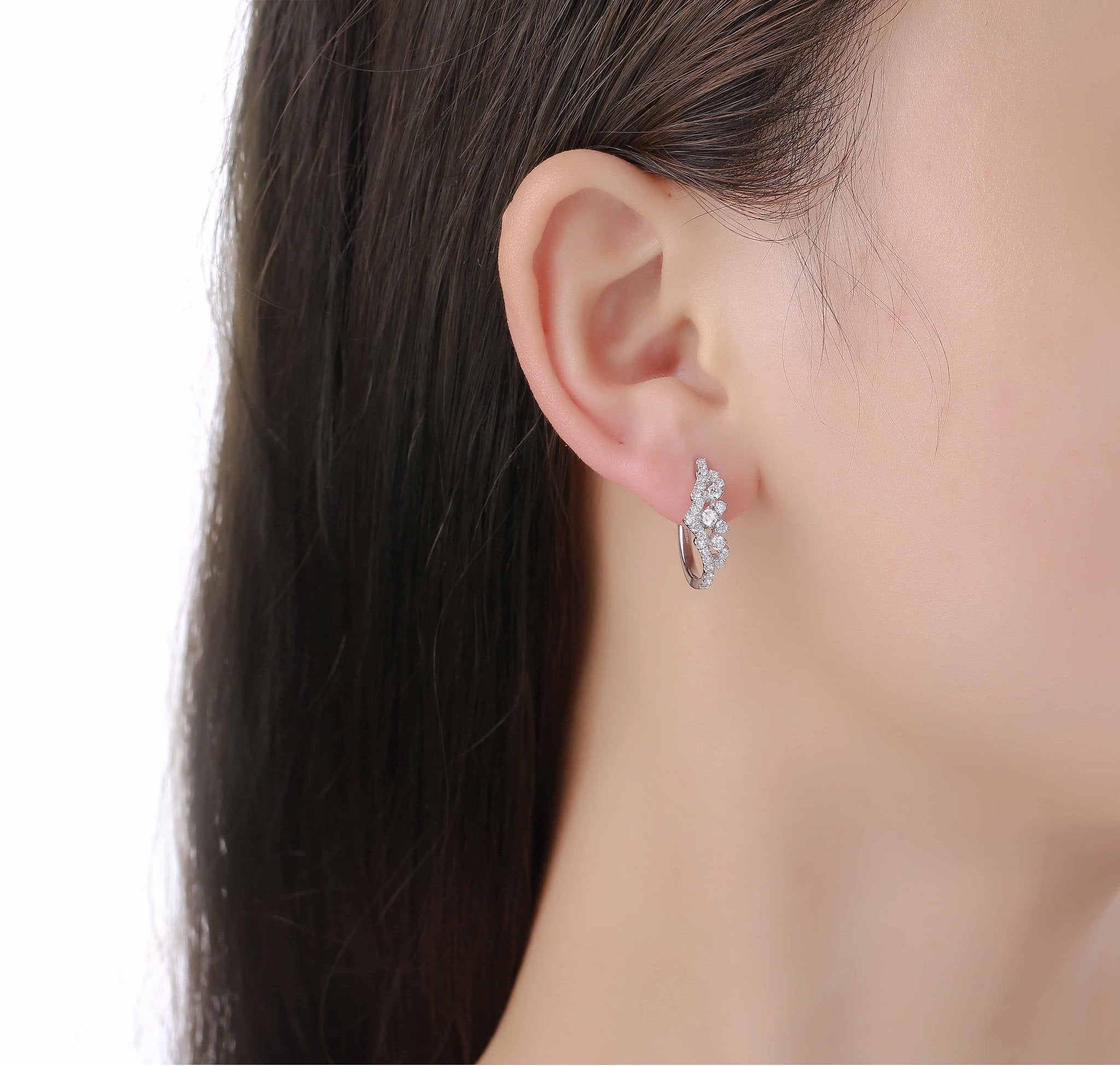 Gold Hoop Earrings – 1.9 CTW
