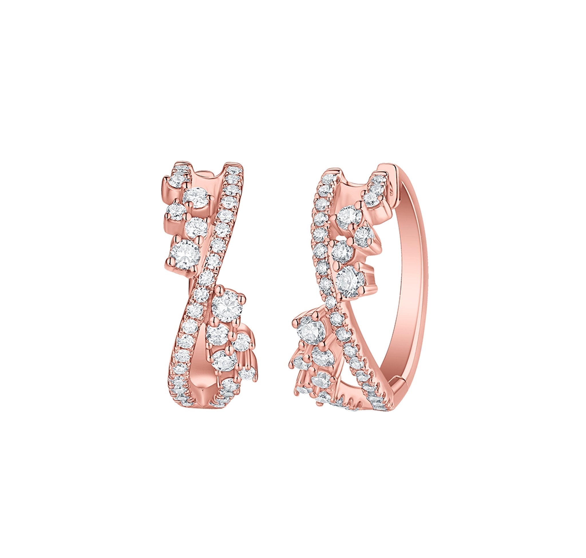 Round Diamond Hoop Earrings – 2 CTW