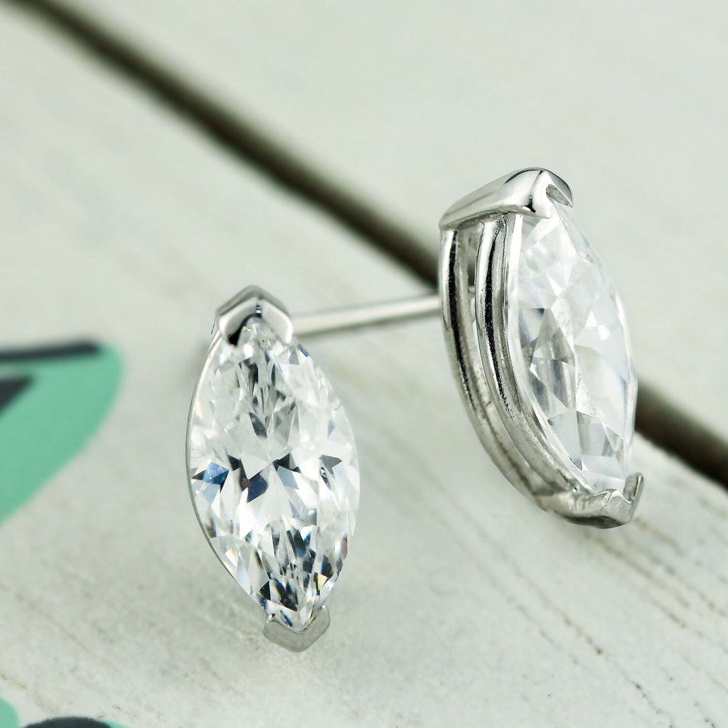 2.00 Tcw IGI Certified Marquise Diamond Stud Earring