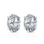 2.00 Tcw IGI Certified Oval Diamond Stud Earring