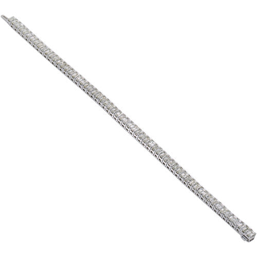 Men's Emerald Tennis Bracelet 14K Solid Gold