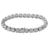 10K White Gold Round 6MM Tennis Diamond Bracelet