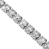 10K White Gold Round 6MM Tennis Diamond Bracelet