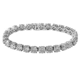 10K White Gold Round 6MM Tennis Diamond Bracelet