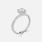Unique Round Cut Pave set Diamond Ring