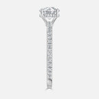 Unique Round Cut Pave set Diamond Ring