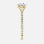 Unique Round Cut Pave set Diamond Ring