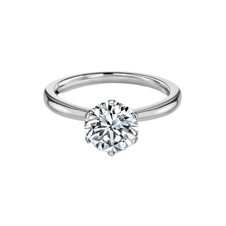 Round Cut VVS Engagement Ring