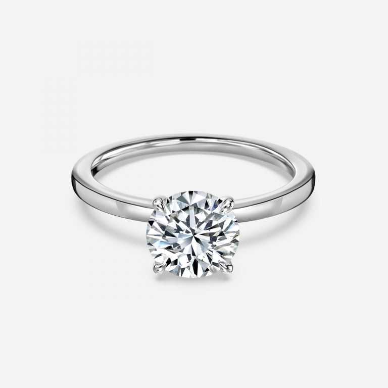 Round Cut Free Style Engagement Ring