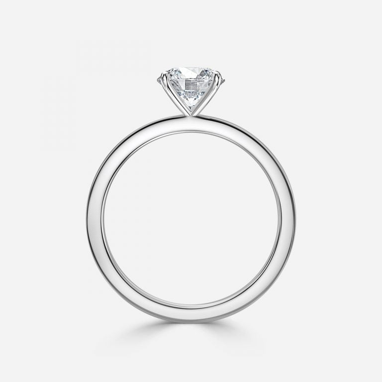 Round Cut Free Style Engagement Ring