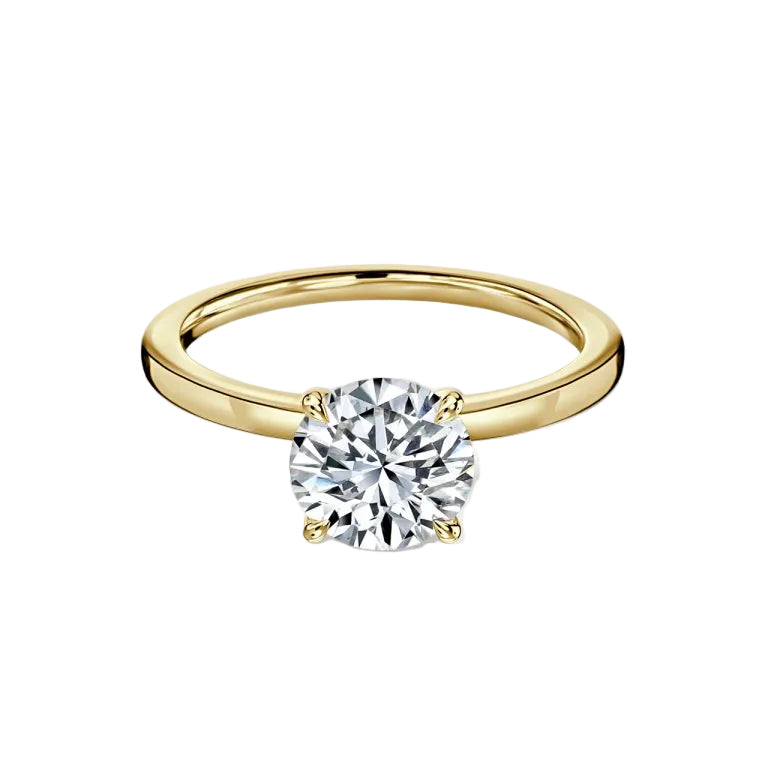 Round Cut Free Style Engagement Ring