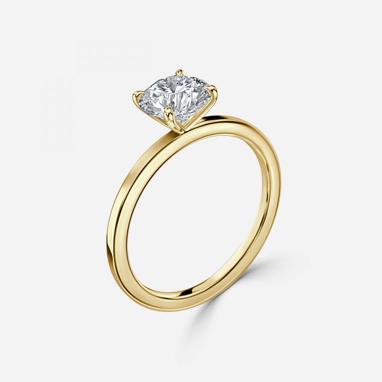 Round Cut Free Style Engagement Ring