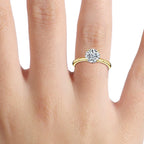 Round Cut Free Style Engagement Ring