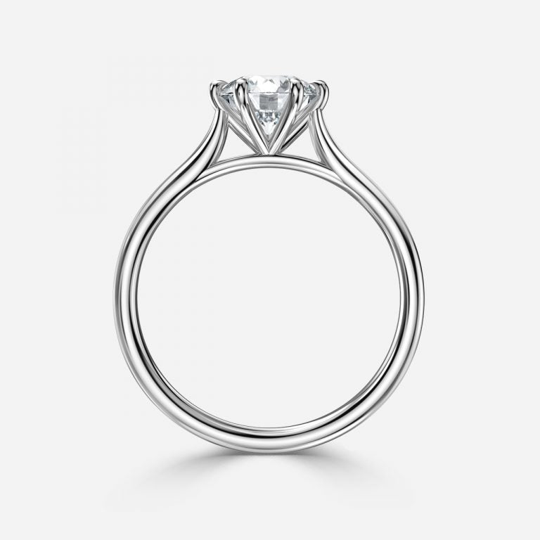 Round Pave Set Engagement Ring