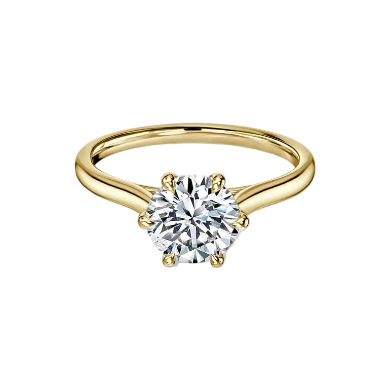 Round Pave Set Engagement Ring