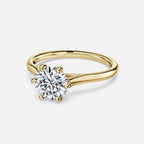 Round Pave Set Engagement Ring