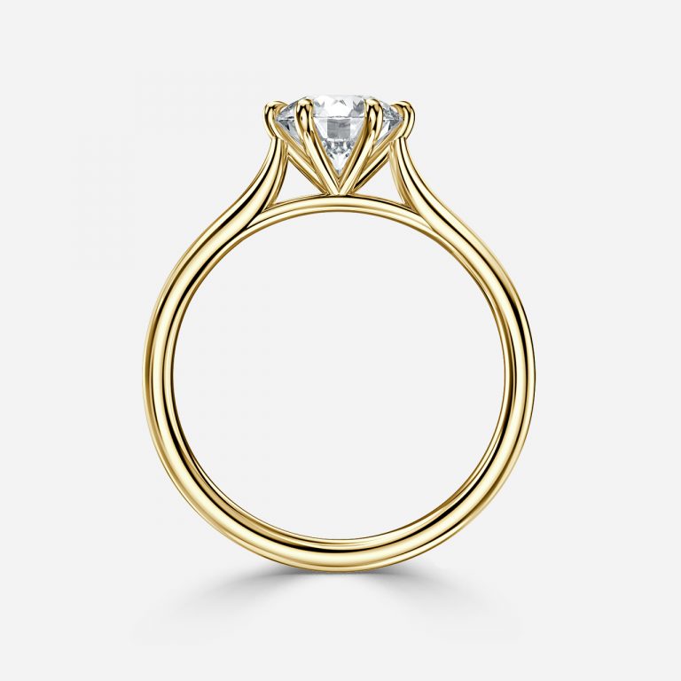 Round Pave Set Engagement Ring