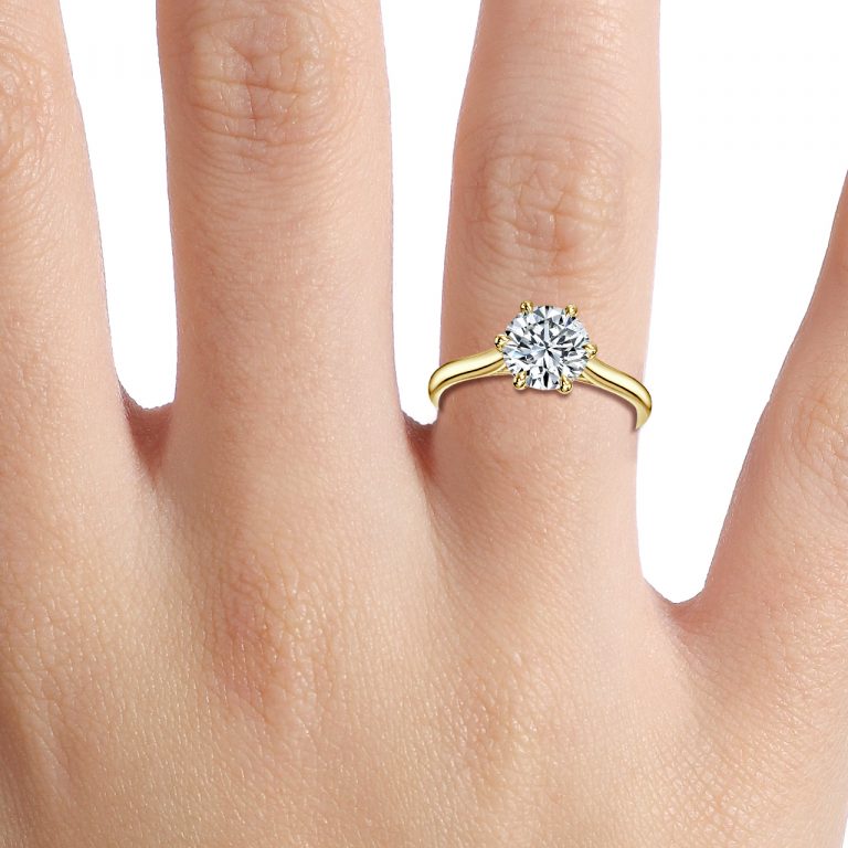 Round Pave Set Engagement Ring