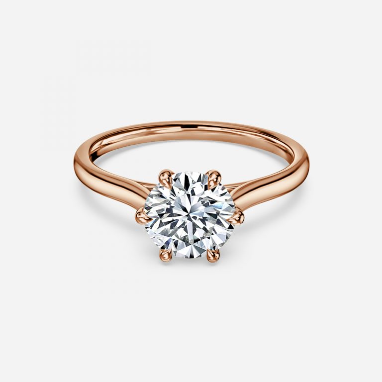 Round Pave Set Engagement Ring
