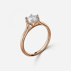 Round Pave Set Engagement Ring