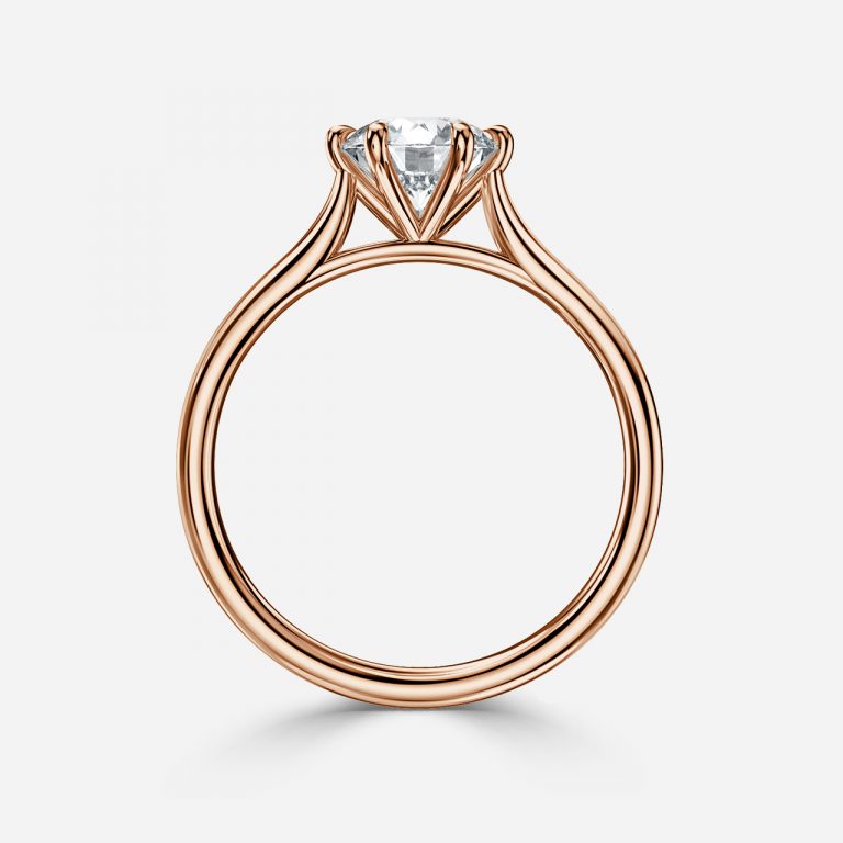 Round Pave Set Engagement Ring