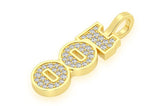 Iced Out 100 Number Moissanite Pendant