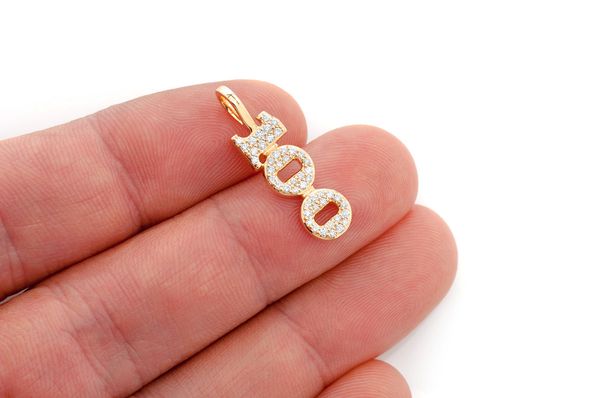 100 Number Moissanite Pendant - 0.40 CTW