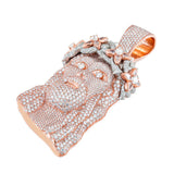 Iced out Jesus Flower Crown Hip Hop Pendant