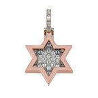 Emerald Natural Diamond Star Pendant - 3.16 CTW