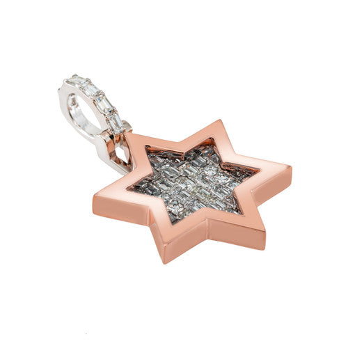 Emerald Natural Diamond Star Pendant - 3.16 CTW