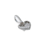 Baguette Diamond Heart 14K Gold Pendant