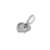 Baguette Diamond Heart 14K Gold Pendant