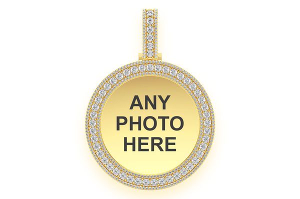 Diamond Photo Memory Gold Pendant - 4.5 CTW