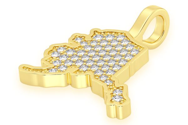 Premium Diamond Alaska State Pendant - 0.20 CTW