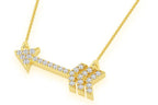 Premium Diamond Arrow 925 Silver Pendant - 0.15 CTW